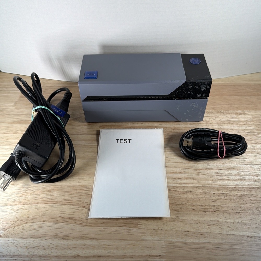 Rollo Thermal Label Printer X1038 w/ Power Supply and USB Cable Tested Working